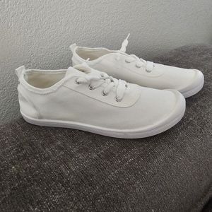 White canvas shoes